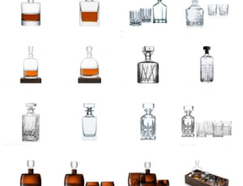 Whiskykaraff med gravyr