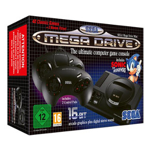 Sega mega drive spelkonsol i miniformat