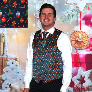 Julväst – Med slips eller fluga