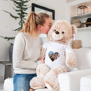 Stor nallebjörn - Personlig julklapp med tryck - Till henne och honom