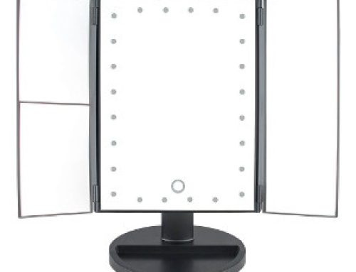Hopfällbar touchscreen – LED sminkspegel