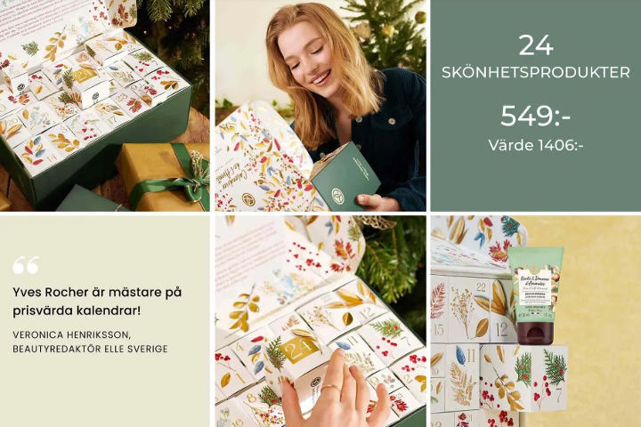 Yves Rocher adventskalender - Julkalender till kvinnor 2023