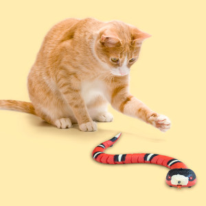 Smart sensing snake - kattleksak låtsasorm - Julklapp till katt