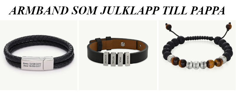 Armband med hela familjens namn - Julklapp till pappa