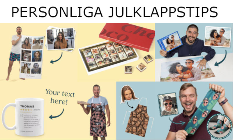 Personliga julklappar med foto och text