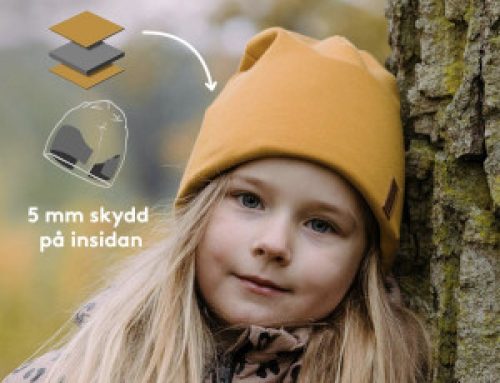 Barnmössa med huvudskydd