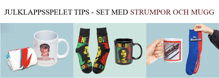 Julklappsspelet tips - Set med strumpor och mugg