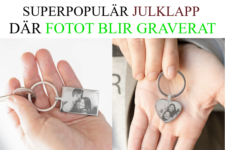 Julklappstips nyckelring med graverat foto - Bra julklappar 2025