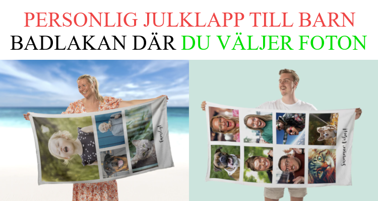 Personlig julklapp barn - JULKLAPPSTIPS Badlakan med egna foton