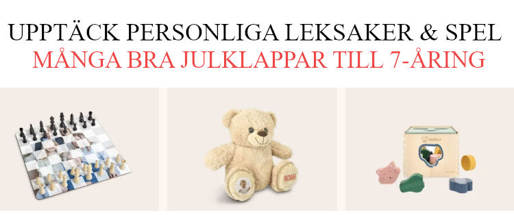 Julklapp barn 7 år - Personliga leksaker och spel julklappstips