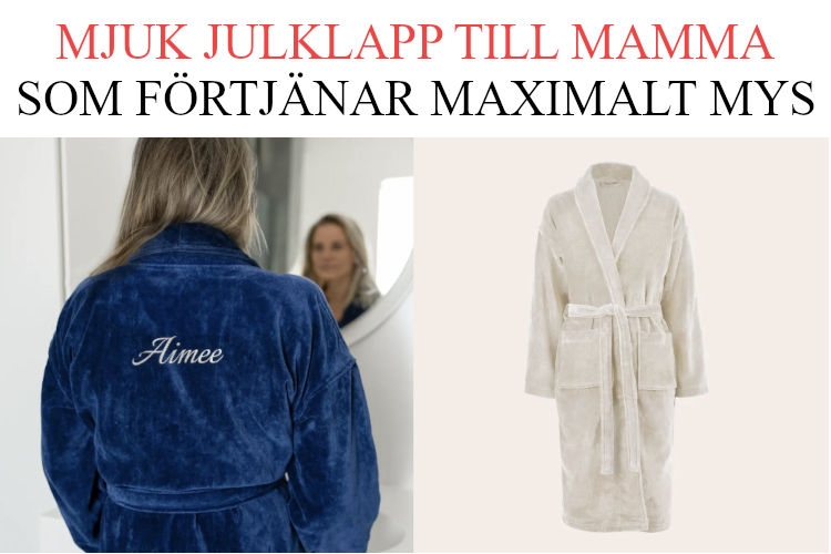 Julklapp till mamma - Julklappstips morgonrock med namn