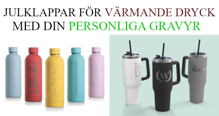 Julklappar topplista personliga - Termos med gravyr