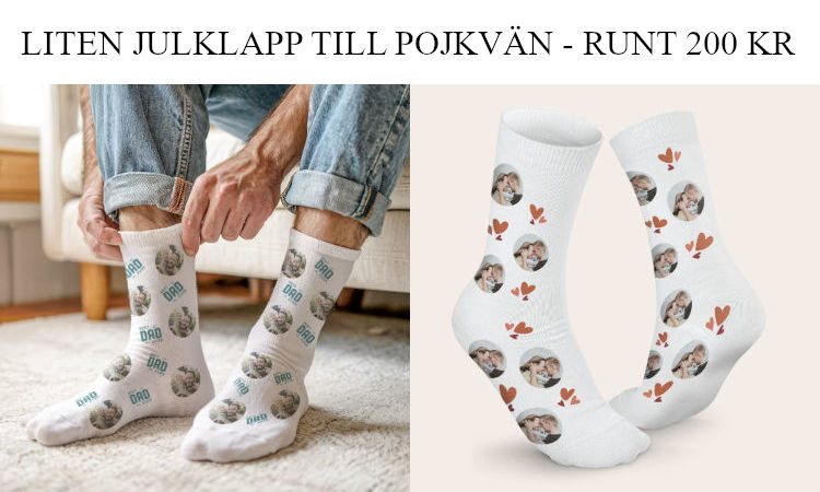 Liten julklapp till pojkvän - Strumpor med foto