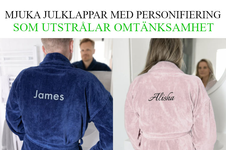 Mjuka julklappar med brodyr - Julklappstips för dam herr och barn