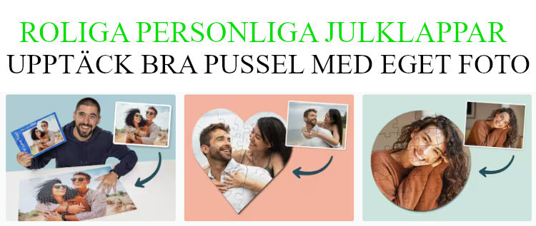 Roliga personliga julklappar - Pussel med eget foto