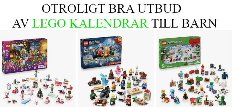 hitta LEGO adventskalender till barn - alla tips