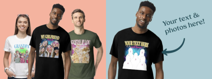 Julklappstips 2025 - t shirt med fotocollage