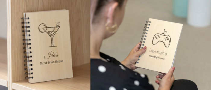 Personliga julklappar - Anteckningsbok med gravyr julklappstips