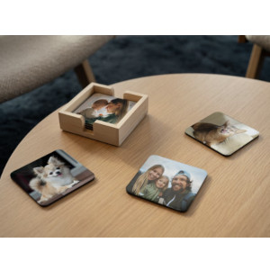 Personliga julklappar - Glasunderlägg med egna foton