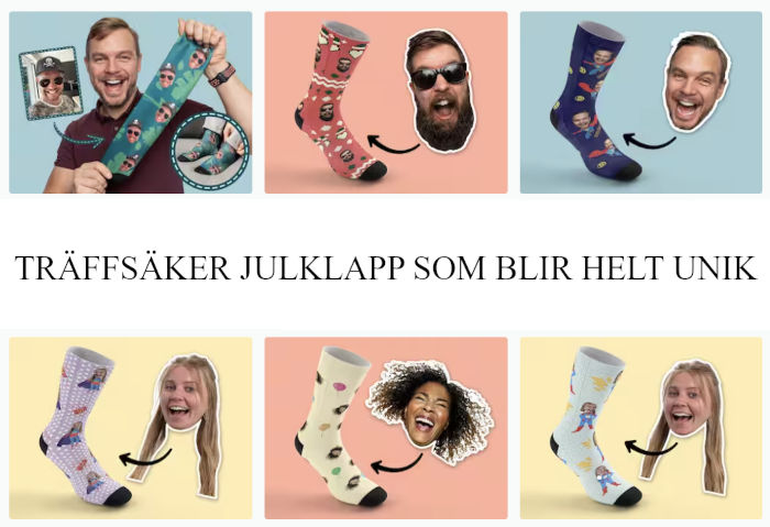 Unik julklapp 200 kr - Julklappstips personliga strumpor